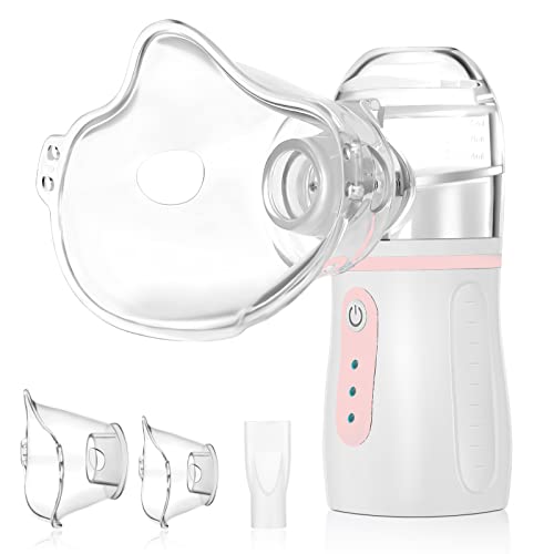 Inhalationsgerät für Erwachsene und Kinder - ABIYI Inhalator Baby Tragbarer Stiller Vernebler, Ultraschall Einfaches Inhaliergerät mit Selbstreinigungsfunktion für Erkrankungen der Atemwege Wirksam