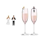 Drinking Buddies – Happy Couple Cocktail-/Weinglas-Marker, 2 Stück