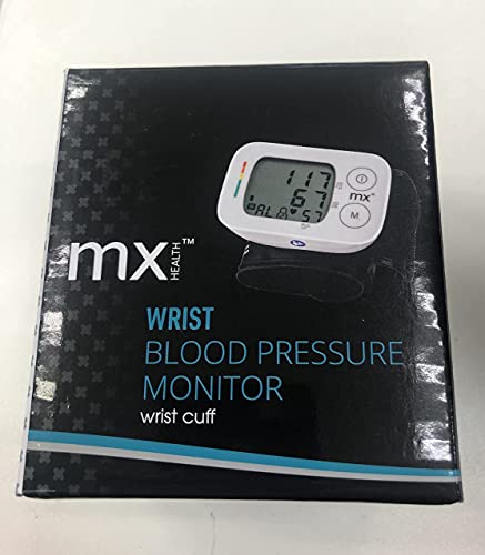 MX Health Vollautomatisches Blutdruckmessgerät für das Handgelenk, 14-19 cm, 120 Erinnerungen, Arrhythmie-Erkennung (IHB)