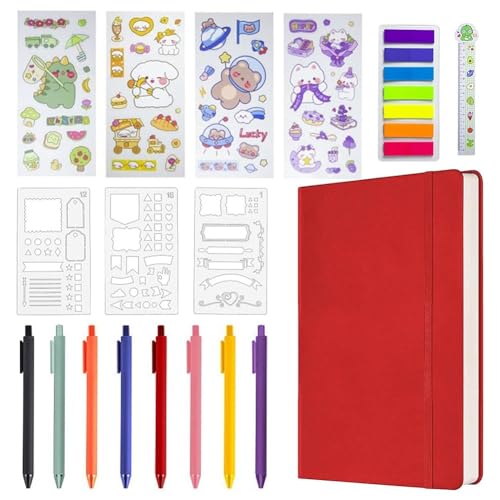 Sweetness Hardcover-Notizbuch-Set, Tagesbedarfsplaner + Kalender, Kontaktelemente für Teenager-Mädchen, 120 G/M², 160 Seiten F