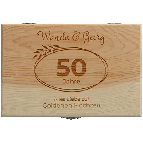 Goodtimes Geschenkbox Goldene Hochzeit mit individueller Namen