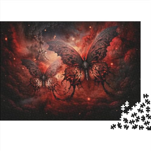 1000-teiliges Puzzle für Erwachsene, quadratisches Schmetterlingspuzzle für Erwachsene und Kinder, Holzpuzzle, Spielzeug-Wanddekoration, 1000 Stück (75 x 50 cm)