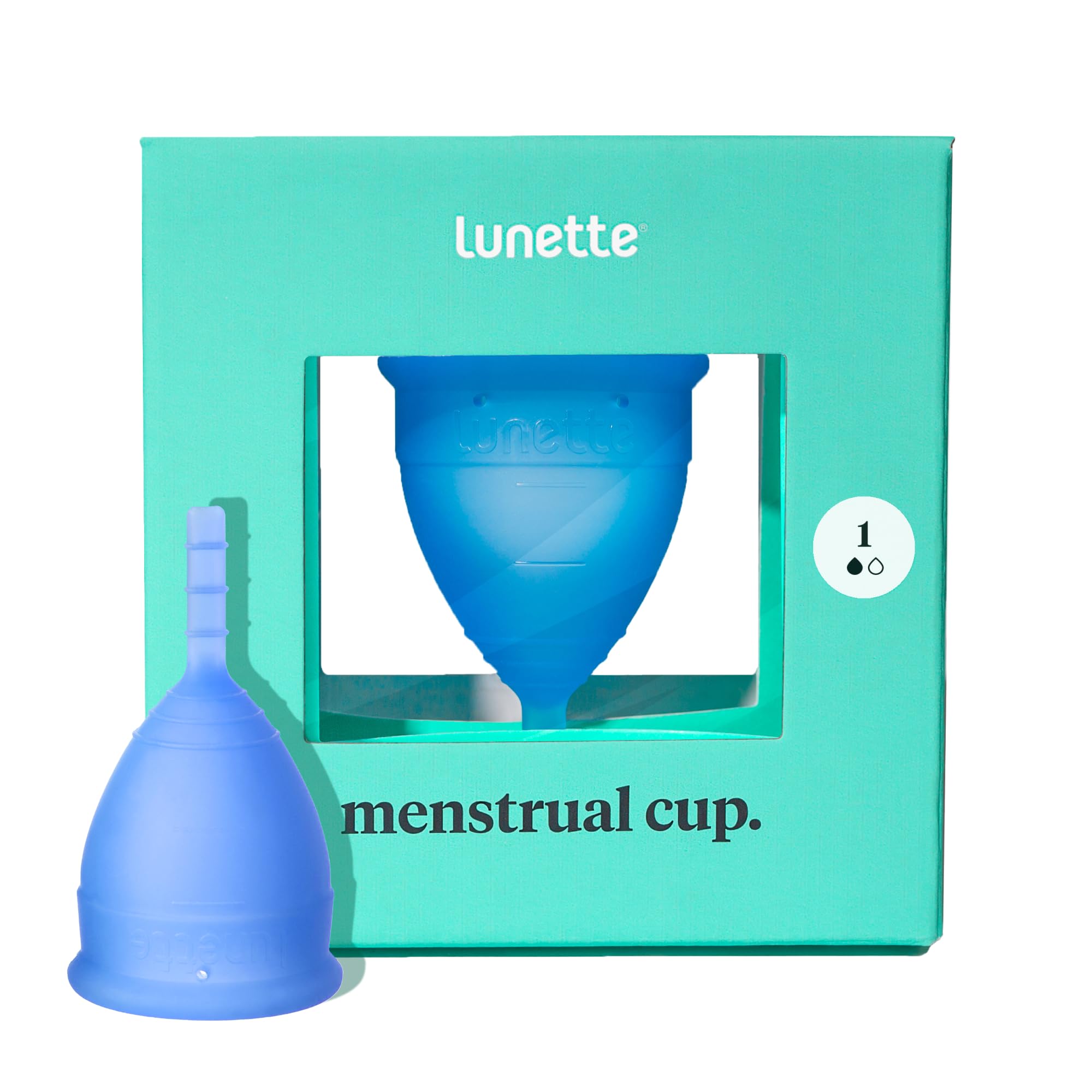 Lunette Menstruationstasse - Blau - Model 1 für leichte Blutung – (EN Version)