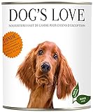 DOG'S LOVE Premium Nassfutter Hund Pute mit Apfel, Zucchini & Walnussöl (12 x 200g)
