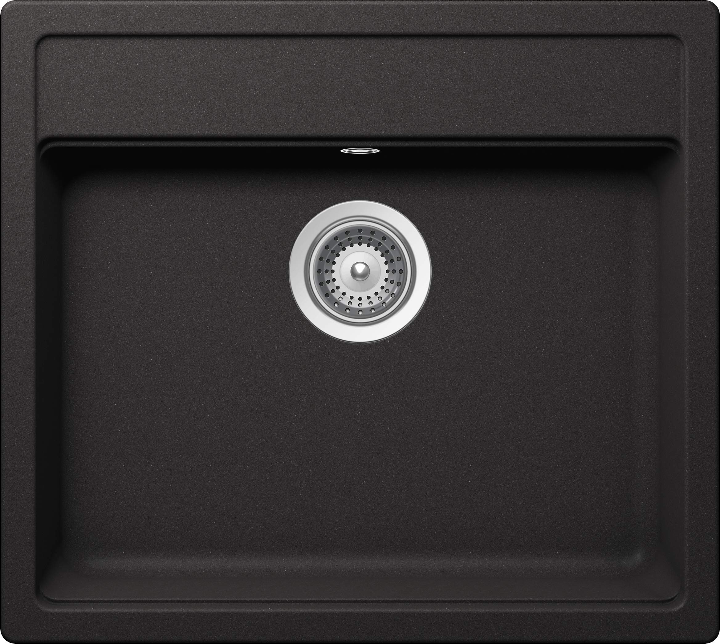 SCHOCK Küchenspüle 49 x 51 cm Nemo N-100S Nero - CRISTALITE schwarze Granitspüle ab 50 cm Unterschrank-Breite