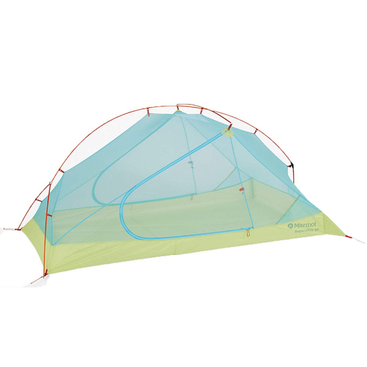 Marmot Superalloy 2P, Ultraleichtes Zelt 2 Personen, kleines 2 Mann Trekking Zelt, Camping Zelt, absolut wasserdicht, Green Glow, ONE