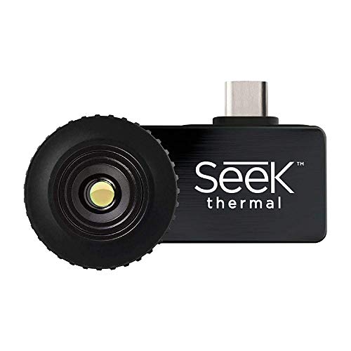 Seek Thermal Compact Preiswerte Wärmebildkamera mit USB-C Anschluss und Wasserdichtem Schutzgehäuse Kompatibel mit Android Smartphones - Schwarz