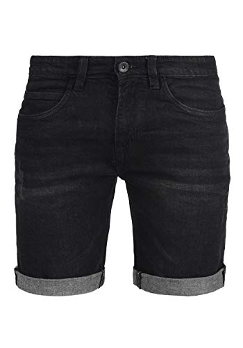 Indicode Quentin Herren Jeans-Shorts Kurze Hose Denim aus hochwertiger Baumwollmischung Stretch, Größe:L, Farbe:Blue Wash (1014)