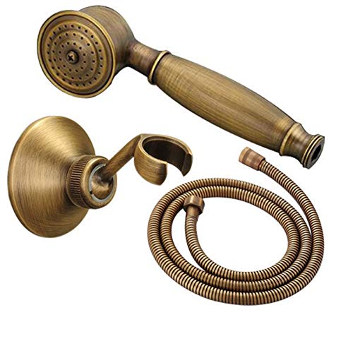Duschkopf, Duschset, Retro-Telefondusche aus Messing, mit Duschhalterung und 1,5 m Schlauch, für Bad und Duschbad