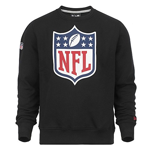 New Era Herren Pullover Crew Neck NFL Team Logo Shield, Black, S, 11073813