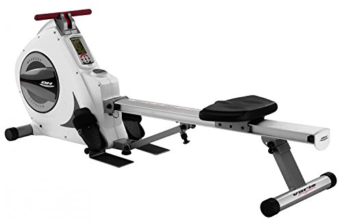 BH Fitness Vario Program R350 klappbares Rudergerät, Rudermaschine, 8 kg Schwunggewicht, mit LCD Monitor