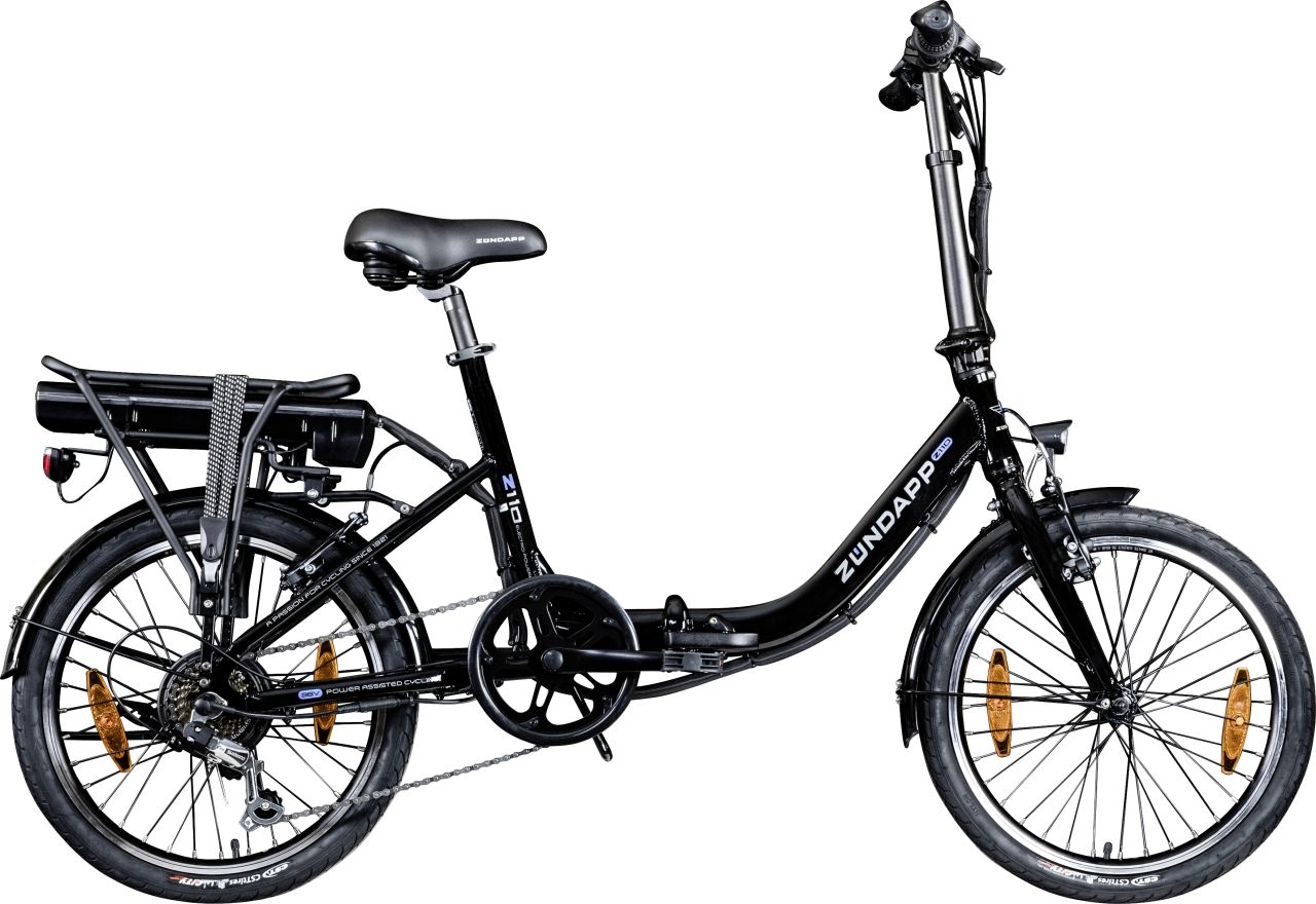 Zündapp E-Bike Faltrad Z110 20 Zoll RH 33cm 7-Gang 374 Wh schwarz rot