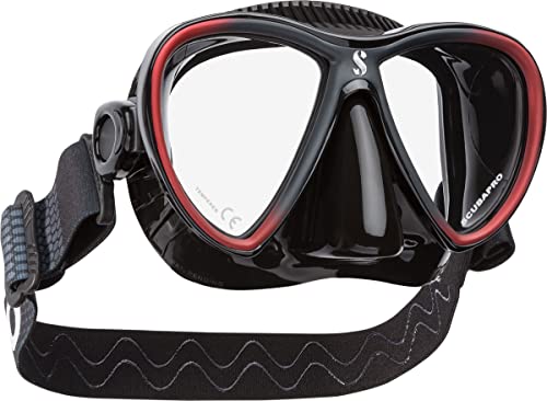 SCUBAPRO Synergy Twin Tauchmaske mit Comfort Strap (schwarz/rot)