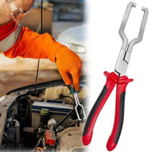 Electrical Disconnect Pliers, Electrical Connector Pliers, Electrical Connector Disconnect Tool, Automotive Electrical Connector Disconnect Pliers Long Spark Plug Removal Pliers (Red)