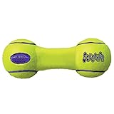 KONG – AirDog Squeaker Dumbbell – Quietschendes, Federndes Apportierspielzeug aus Tennisballmaterial – Für Große Hunde