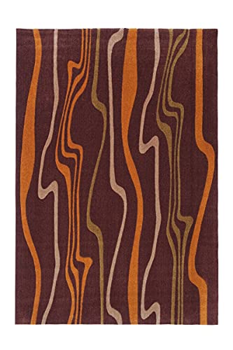 Teppich Modern Linien Streifen Muster Braun Beige Orange 120x170cm