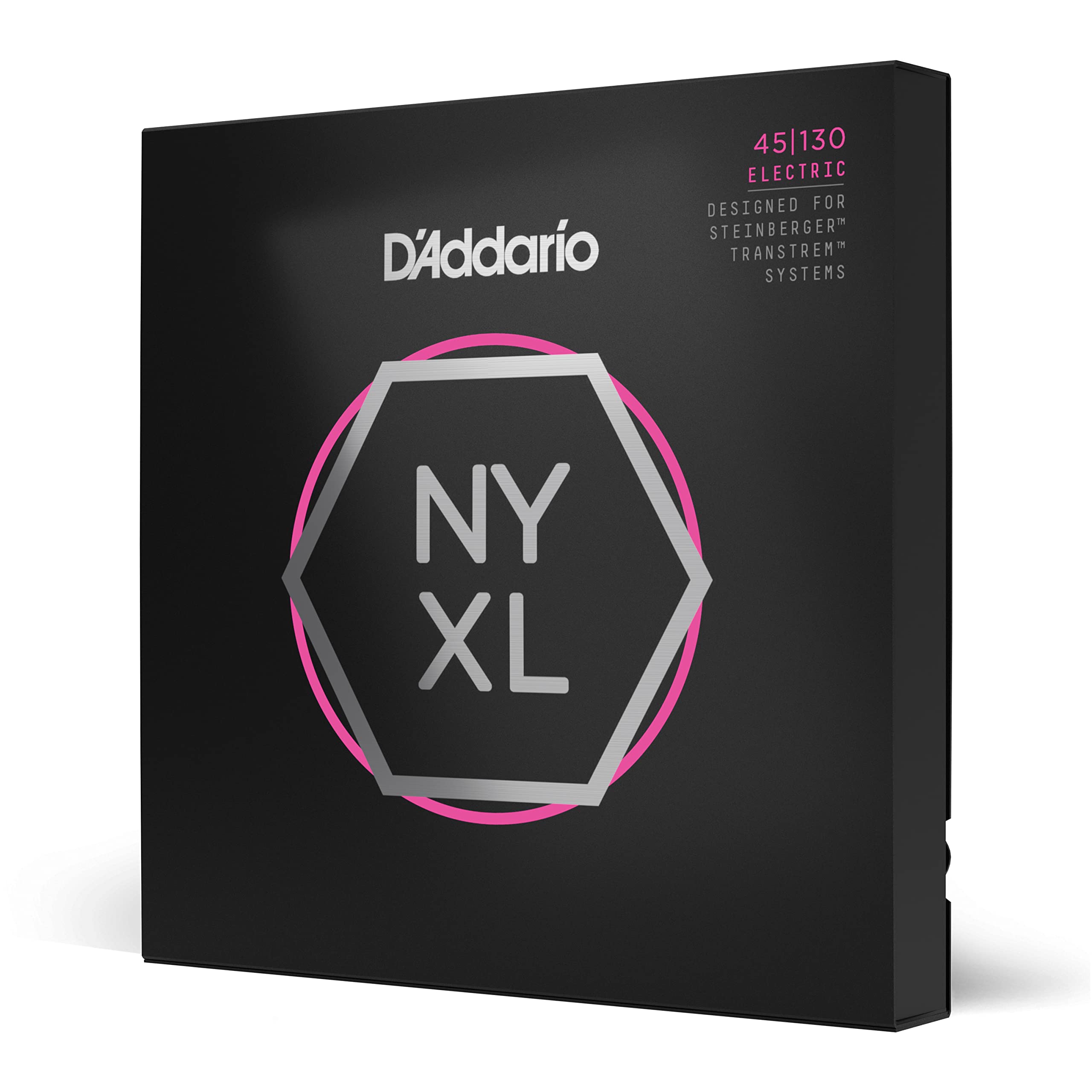 D'Addario E Bass Gitarrensaiten | Saiten E Bass | Bassgitarre | NYXLS45130 mit vernickeltem Draht umsponnene Saiten für 5-saitige Bassgitarren, normal leicht 45-130, Kugel an beiden Enden, volle Größe