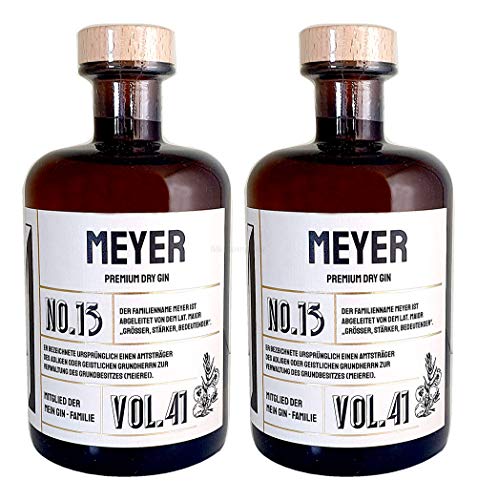 Meyer s Premium Dry Gin No13-2er Set Der Meyer Gin 0,5L (41% Vol)- [Enthält Sulfite]