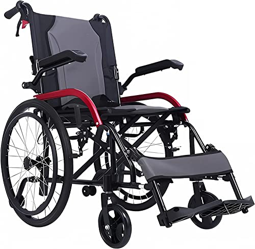SJAPEX Rollstuhl Faltbar Leicht Aluminium Aktivrollstuhl, Rollstühle mit Selbstantrieb, Ultraleicht Reiserollstuhl für die Wohnung und Unterwegs 3