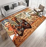 Ägyptische Tapete Muster 3D Gedruckt Teppich Wohnzimmer Schlafzimmer Bereich Teppich Home Room rutschfeste Yoga Bodenmatte Geburtstagsgeschenk 160 * 230cm