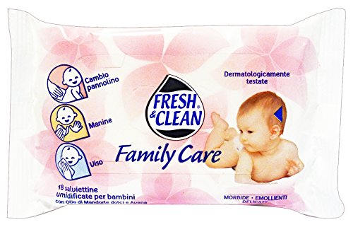 Fresh & Clean Set 12 Fresh & Clean Tücher Baby * 18 St. Family Care – junge Linie