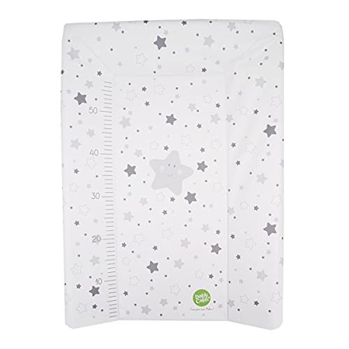 Babycalin Wickelauflage, luxuriös, mit Sternen, Beige, 50 x 70 cm, mit aufgedruckter Messleiste