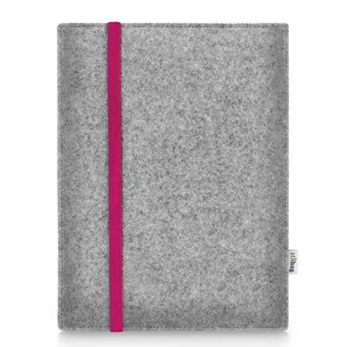 Stilbag Hülle für Huawei MediaPad M5 10 | Etui Case aus Merino Wollfilz | Modell Leon in hellgrau/pink | Tablet Schutz-Hülle Made in Germany