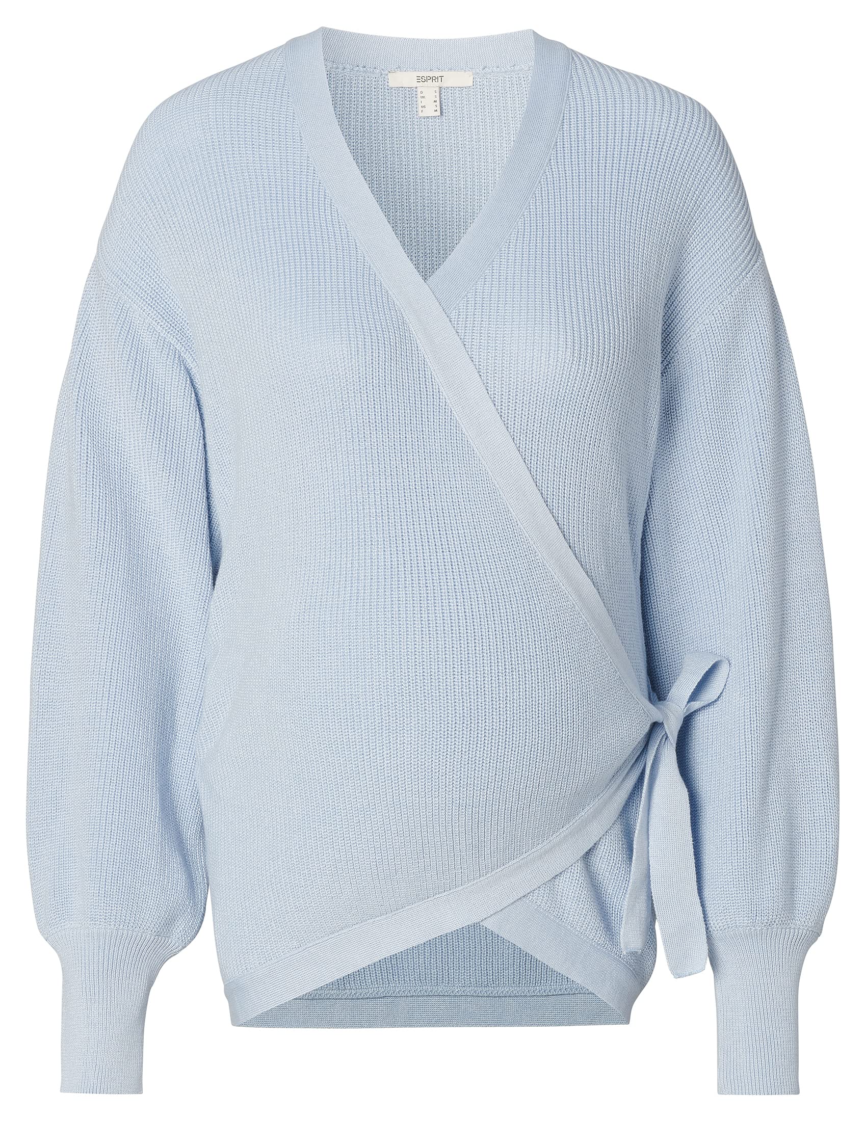 ESPRIT Damen Cardigan Long Sleeve Strickjacke, Light Blue-443, M