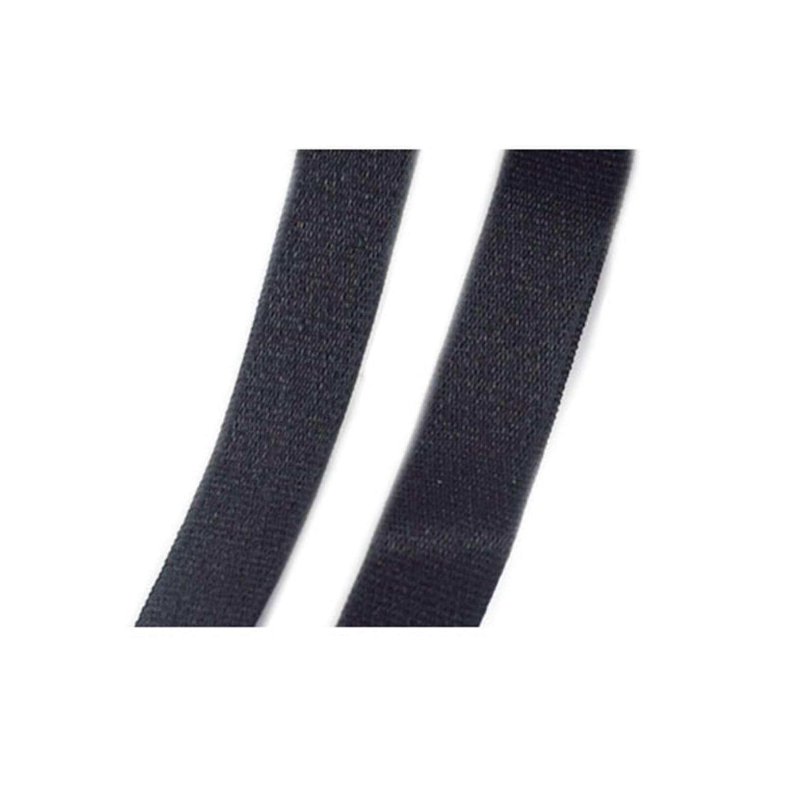 WORKSDUO 6-40mm Elastizbänder-Gurtnähe elastische Bandbanden nähen, Dunkles Schwarz, Breite 18mm Länge 20m