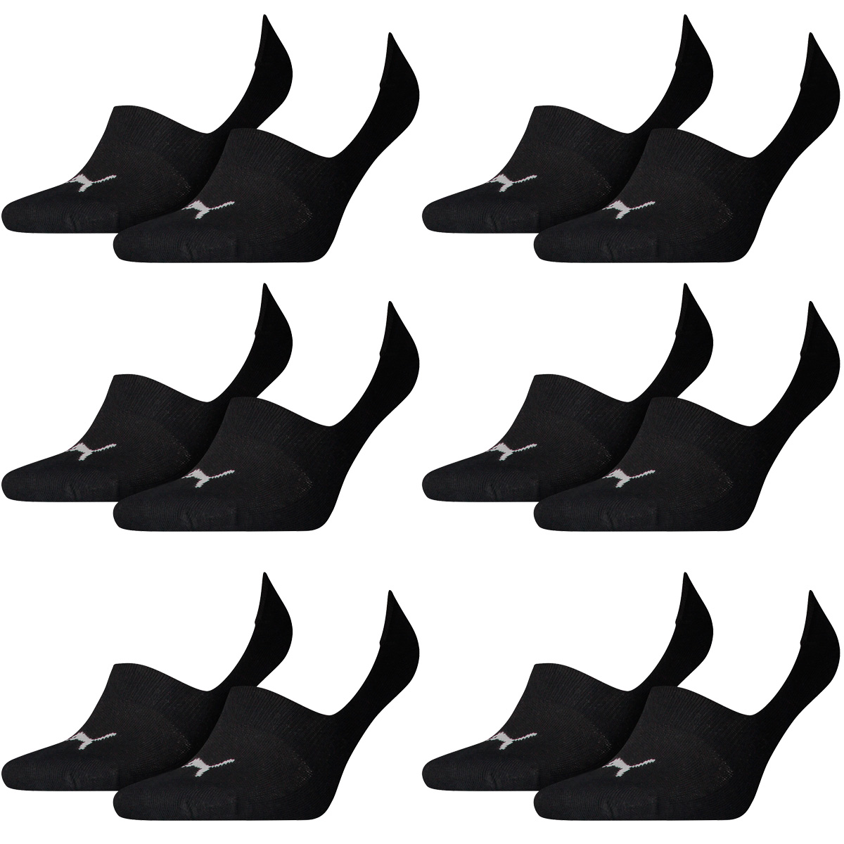 12 Paar Puma Socken Footie Sportsocken Invisible Gr. 35 - 46 Unisex