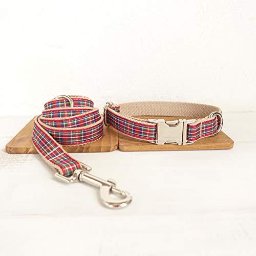 Gulunmun Klassische Halsbänder Pet Produkte Unabhängig Entworfen Metalllegierung Schnalle Hundehalsband + Traktion Rot XL, 2,5 * 120 cm