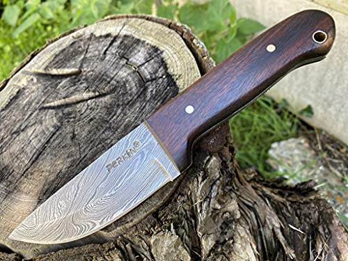Individuelle Damast Jagdmesser - Schöne Bushcraft Knife -