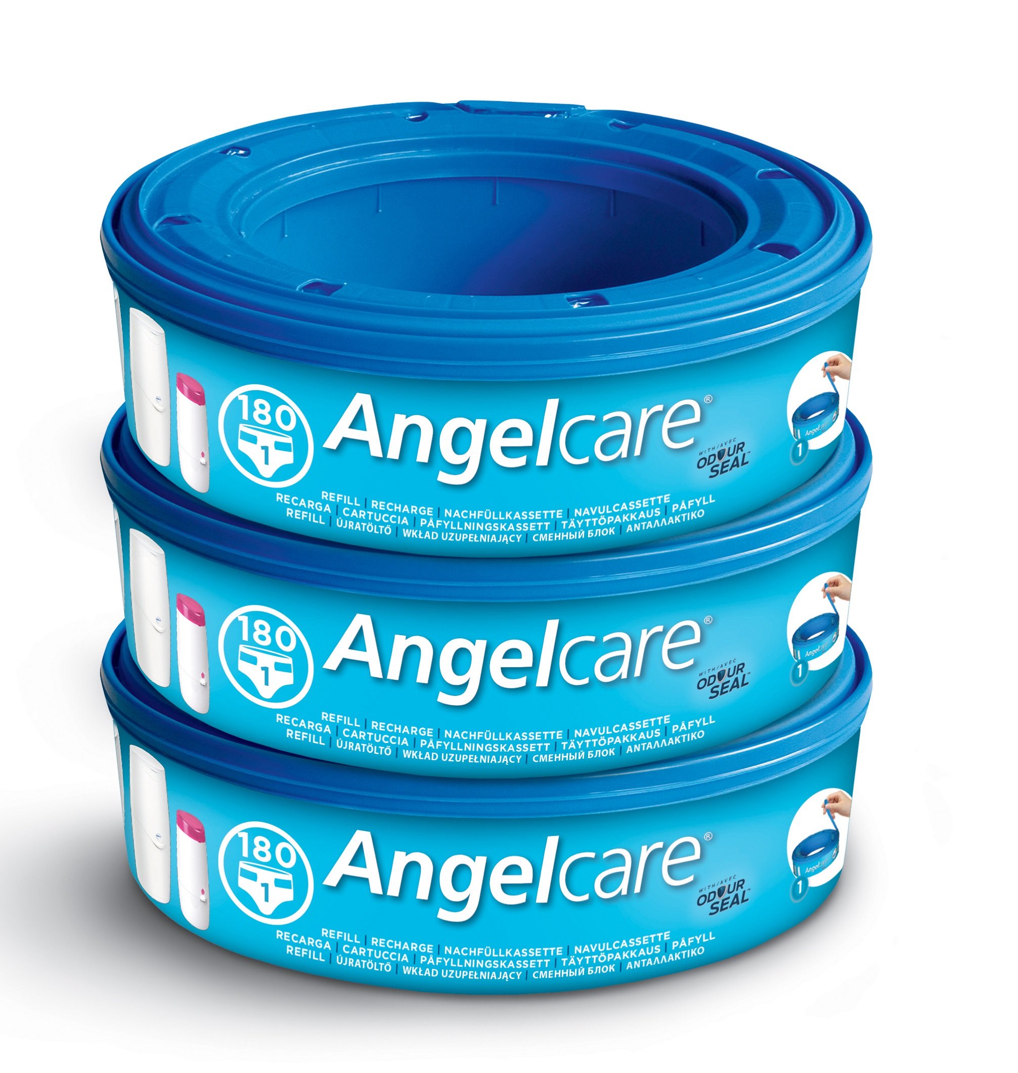 Angelcare Windeleimer Nachfüllpack Plus 3er Pack für Windeleimer Comfort, Comfort plus, Captiva und Deluxe
