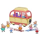 Peppa Pig Peppa Visits Australia Campervan Vehicle Preschool Toy; Includes 8 Figures, 4 Accessories, for Ages 3 and Up