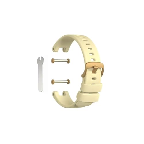 Armband Silikonarmband Passend for Garmin LilY Watch Ersatzarmband Uhrenarmband Zubehör (Color : Light Yellow)