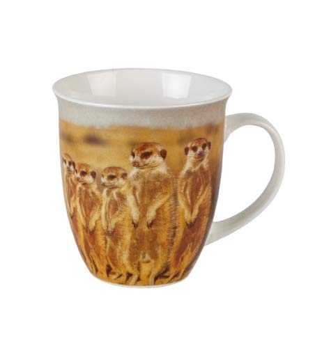 Ravensden Kaffeebecher, Erdmännchen, 11 cm, Henkelbecher Tasse Tiere Afrika Erdmann