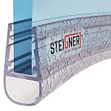 STEIGNER Duschdichtung, 170cm, Glasstärke 6/7/ 8 mm, Vorgebogene PVC Ersatzdichtung für Runddusche, UK07