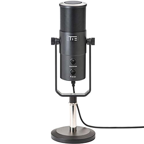 TIE Studio TUR88 USB-Studio Desktop Streaming-Mikrofon Pro (Kondensatormikrofon, 3 Mikrofonkapseln, 4 Richtwirkungen, 96 kHz/24-Bit Frequenz, 3, 5 mm Buchse, 30Hz-20kHz) schwarz