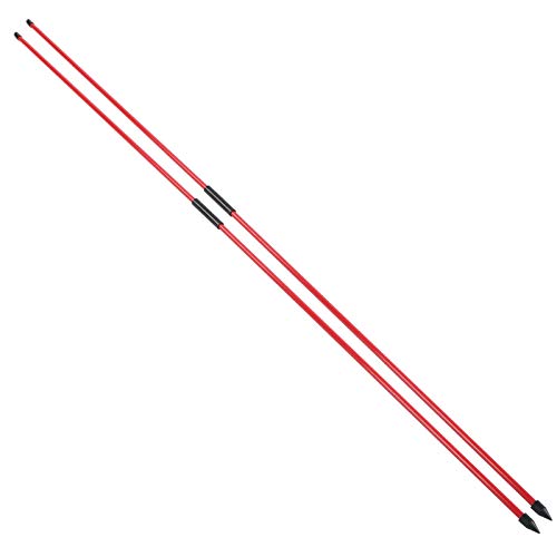 Faltbare Golf-Trainingssticks, leichte Golf-Übungssticks Faltendes Design 2 Abschnitte Golf-Alignment-Sticks Golf-Alignment-Sticks für den Golfplatz im Freien(red)