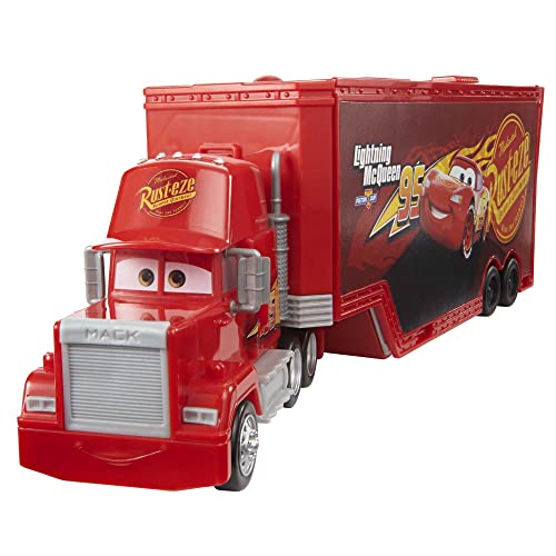 Disney Pixar Cars HDC75 - Tuning Mack Spielset, 2-in-1 Spielzeugtruck und Tuning-Station mit Starter, Hebebühne und mehr, vom Film inspiriert, Autorenn Spielzeug für Kinder ab 4 Jahren