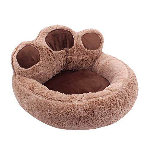 Yowablo Hundebett Tierbett Haustierbett Katzensofa Haustierkorb Hundecouch Haustier Schlafsack Katze Schlafsäcke Haustier Haus Katzenhaus Haustierhöhle Katze Matte (52 * 56cm,Braun)