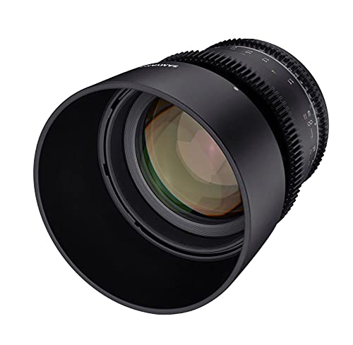 Samyang MF 85mm T1,5 VDSLR MK2 Nikon F – lichtstarkes T1,5 Tele Cine- und Video Objektiv für Nikon F Mount, 85 mm Festbrennweite, Follow Focus Zahnkränze Vollformat und APS-C, 8K Auflösung