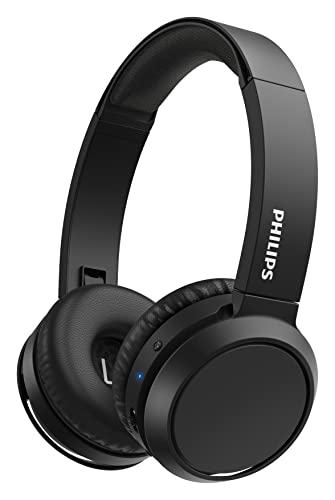 Philips On Ear Kopfhörer H4205BK/00 mit Bass Boost-Taste (Bluetooth, 29 Stunden Wiedergabezeit, Schnellladefunktion, Geräuschisolierung, Zusammenklappbar), Schwarz Matt - 2020/2021 Modell