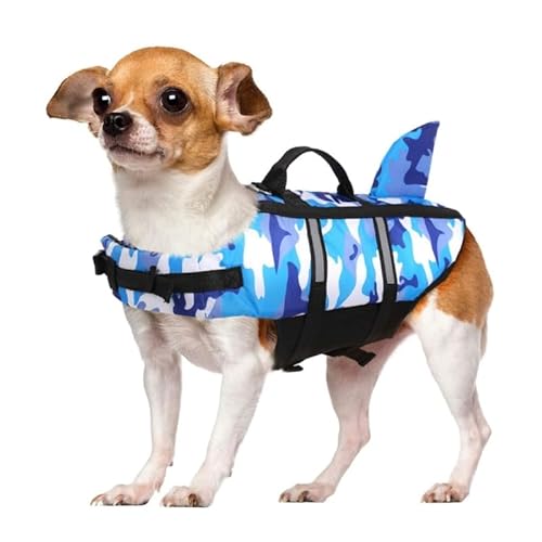 Pet Life Preserver Weste, Hundeschwimmweste, verstellbarer Gürtel mit Griff für Pool, verstellbare Sommerkleidung, Haustier-Schwimmerschutz
