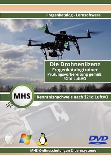 Drohnenlizenz ExpertKit- Fragenkatalog zur Prüfungsvorbereitung nach §21d LuftVO + A1, A2, A3 - eBook-Windows-DVD - inklusive Drohnenflugbuch und digitalem Lösungsbogen mit Druckfunktion