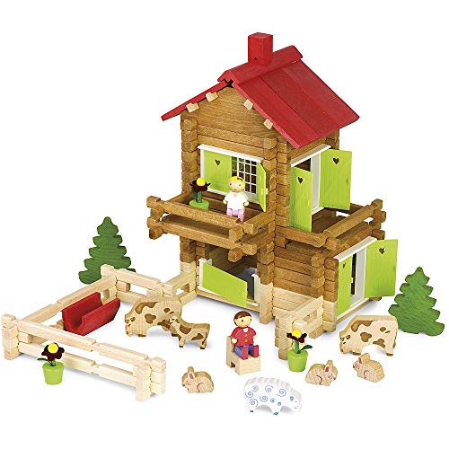 Jeujura jeujuraj8034 Mountain Chalet Konstruktion aus Holz Kit (175)