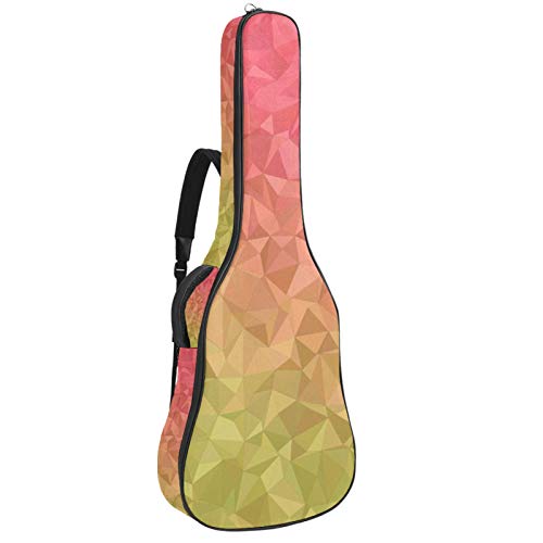 Gitarrentasche Aquarell rosa Blume Gig Bag Für Akustische Klassische Elektrische 40 41 Zoll Gitarre Tasche wasserdichte Guitar Bag
