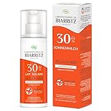 Laboratoires de Biarritz - Sonnenmilch LSF30 ALGA MARIS® mit Bio-Zertifikat - Gesicht und Körper - Leichte und cremige Textur - 100 ml - Made in France