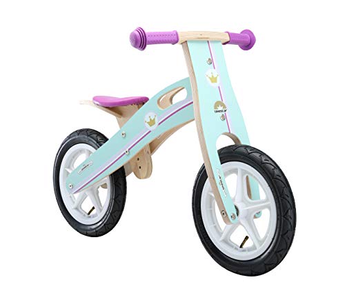 BIKESTAR Kinderlaufrad Lauflernrad Kinderrad für Jungen und Mädchen ab 3-4 Jahre | 12 Zoll Kinder Laufrad Holz | Lila