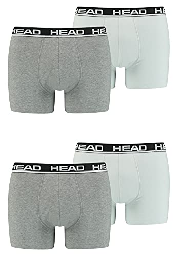 HEAD Herren Boxershorts Unterwäsche 8P (Grey Combo, L)